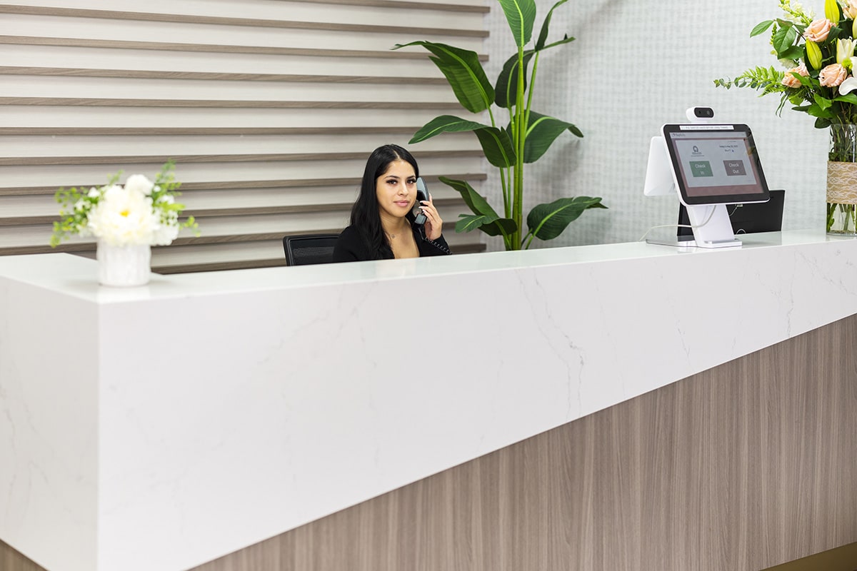 nurse's desk at sherwood oaks